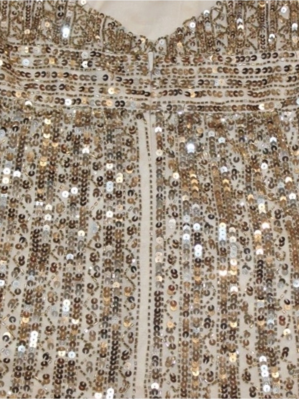Mac Duggal 5759 Sequined
Halter Strap Trumpet
Gown Nude Gold Size 12 NWT - Picture 6 of 11